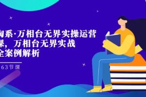 （7459期）淘系·万相台无界实操运营课，万相台·无界实战全案例解析（63节课）