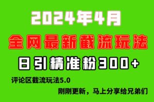 （10179期）刚刚研究的最新评论区截留玩法，日引流突破300+，颠覆以往垃圾玩法，比…