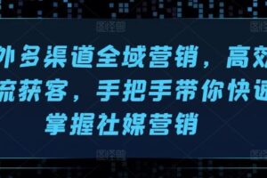 海外多渠道全域营销，高效引流获客，手把手带你快速掌握社媒营销