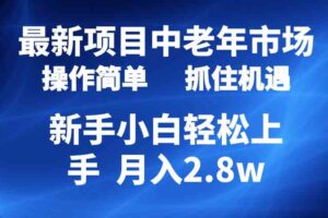 （10147期） 2024最新项目，中老年市场，起号简单，7条作品涨粉4000+，单月变现2.8w