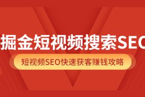 （3513期）掘金短视频搜索SEO，短视频SEO快速获客赚钱攻略