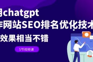 利用chatgpt操作网站SEO排名优化技术：实战效果相当不错（5节视频课）