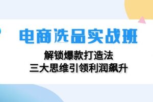 （12398期）电商选品实战班：解锁爆款打造法，三大思维引领利润飙升