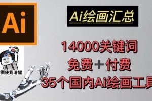 AI绘画汇总14000关键词+35个国内AI绘画工具（兔费+付费）头像壁纸不用愁