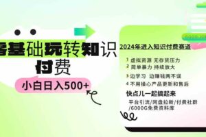 （9505期）0基础知识付费玩法 小白也能日入500+ 实操教程