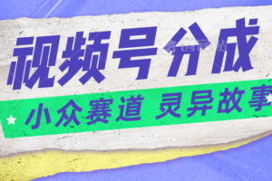 视频号分成掘金小众赛道 灵异故事，普通人都能做得好的副业