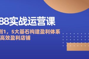 （12482期）1688实战运营课：从0到1，5大基石构建盈利体系，打造高效盈利店铺