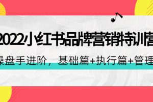 （4297期）2022小红书品牌营销特训营：操盘手进阶，基础篇+执行篇+管理篇（42节）