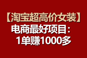 （10514期）【淘宝超高价女装】电商最好项目：一单赚1000多