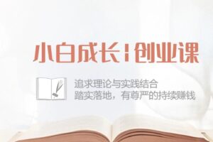 小白成长创业课：追求理论与实践结合，踏实落地，有尊严的持续赚钱（42节）