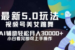 （12699期）视频号最新5.0玩法，小白也能轻松月入30000+