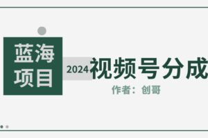 （9676期）【蓝海项目】2024年视频号分成计划，快速开分成，日爆单8000+，附玩法教程