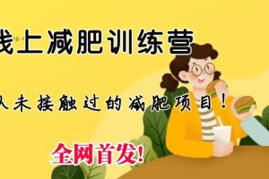 （6709期）线上减肥训练营，足不出户，仅靠拉几个社群，发几条朋友圈，月实现入五位