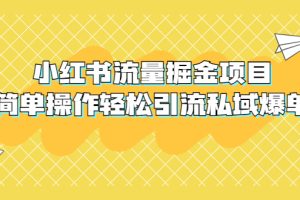 （5451期）外面收费398小红书流量掘金项目，简单操作轻松引流私域爆单