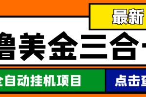 （4556期）最新国外撸美金三合一全自动挂机项目，单窗口一天2~5美金【脚本+教程】