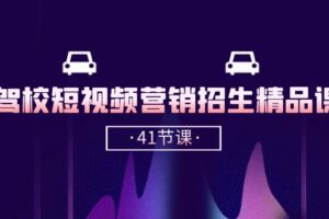 （10794期）驾校-短视频营销招生精品课：抖音推广技巧，抖音短视频招生（41节课）