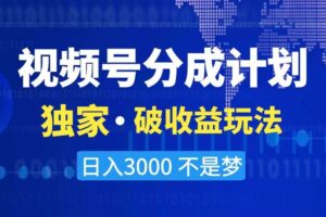 （8493期）2024最新破收益技术，原创玩法不违规不封号三天起号 日入3000+