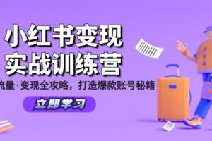 （12216期）小红书变现实战训练营：定位·流量·变现全攻略，打造爆款账号秘籍