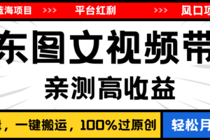 （11147期）2024最新蓝海项目，逛逛京东图文视频带货，无需剪辑，月入20000+