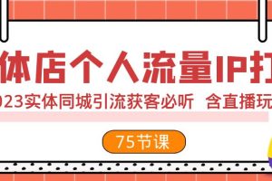 （7934期）实体店个人流量IP打造 2023实体同城引流获客必听 含直播玩法（75节完整版）