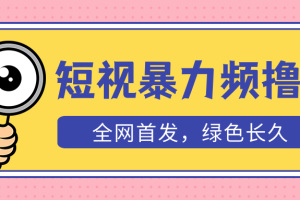 （5409期）外面收费1680的短视频暴力撸金，日入300+长期可做，赠自动收款平台