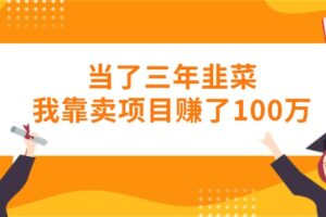 （10725期）当了三年韭菜我靠卖项目赚了100万