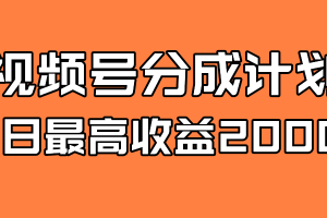 （7557期）全新蓝海 视频号掘金计划 日入2000+