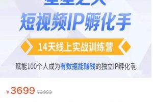 瑶瑶·自然流短视频IP孵化第二期，14天线上实战训练营，赋能100个人成为有数据能赚钱的独立IP孵化手