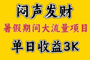 （11558期）闷声发财，假期大流量项目，单日收益3千+ ，拿出执行力，两个月翻身