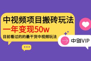 （3545期）《老吴·中视频项目搬砖玩法，一年变现50w》目前看过的的最干货中视频玩法