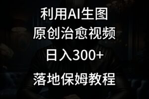 抖音最新爆款项目，治愈视频，仅靠一张图日入300+