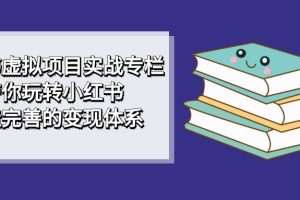 （7252期）小红书虚拟项目实战专栏，带你玩转小红书，打造完善的变现体系