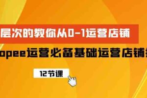 （9993期）Shopee-运营必备基础运营店铺打造，多层次的教你从0-1运营店铺