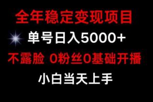 （9798期）小游戏月入15w+，全年稳定变现项目，普通小白如何通过游戏直播改变命运