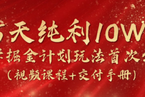 （10405期）15天纯利10W+，国学掘金计划2024玩法全网首次公开（视频课程+交付手册）