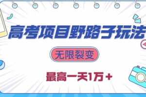 （10150期）2024高考项目野路子玩法，无限裂变，最高一天1W＋！