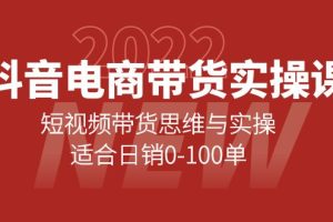 （4018期）抖音电商带货实操课：短视频带货思维与实操，适合日销0-100单