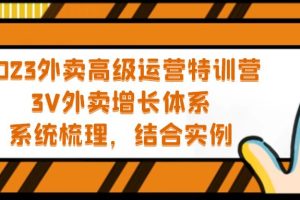 （5182期）2023外卖高级运营特训营：3V外卖-增长体系，系统-梳理，结合-实例