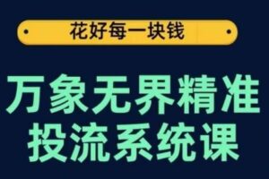 万象无界精准投流系统课，从关键词到推荐，从万象台到达摩盘，从底层原理到实操步骤