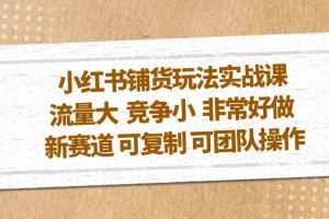 （5291期）小红书铺货玩法实战课，流量大 竞争小 非常好做 新赛道 可复制 可团队操作