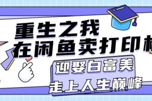 （11681期）重生之我在闲鱼卖打印机，月入过万，迎娶白富美，走上人生巅峰