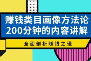 （3936期）赚钱类目画像方法论，200分钟的内容讲解，全面剖析赚钱之理！