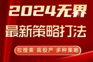 2024无界最新策略打法，拉搜索，高投产，多种策略