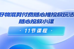 （3885期）万三·好物混剪付费随心推投放玩法，随心投放小课（11节课程）