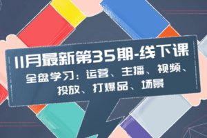 （8314期）11月最新-35期-线下课：全盘学习：运营、主播、视频、投放、打爆品、场景