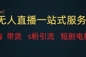 （7654期）无人直播全套服务，变现稳定