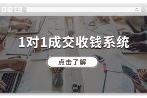 （11936期）1对1成交 收钱系统，十年专注于引流和成交，全网130万+粉丝