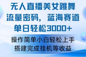 （12088期）快手无人直播美女跳舞，轻松日入3000+，流量密码，蓝海赛道，上手简单…