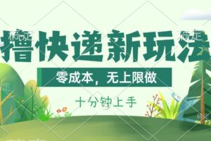 （11365期）撸快递最新玩法，零成本，无上限做，日产1000+。课程看完就会