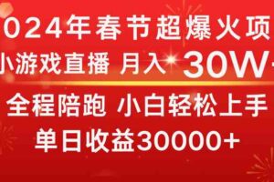 （8873期）龙年2024过年期间，最爆火的项目 抓住机会 普通小白如何逆袭一个月收益30W+